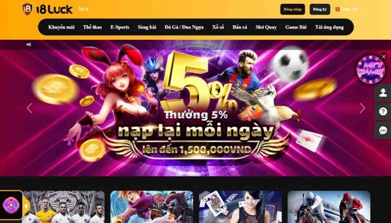 18Luck - Đẳng cấp nh&agrave; c&aacute;i c&aacute; cược của game thủ Việt