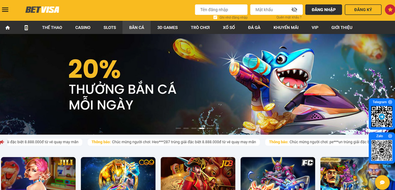 BETVISA - Nhà cái cá cược có nhiều ưu đãi siêu khủng