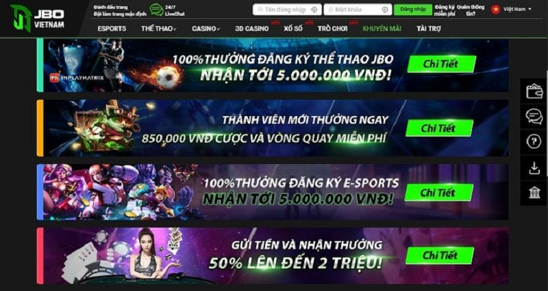 JBO - S&acirc;n chơi giải tr&iacute; Esport ti&ecirc;n phong tại Việt Nam